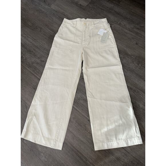 Joie Khaki Wide Leg Trouser Pants Women's Size 12 NWT - Picture 1 of 8